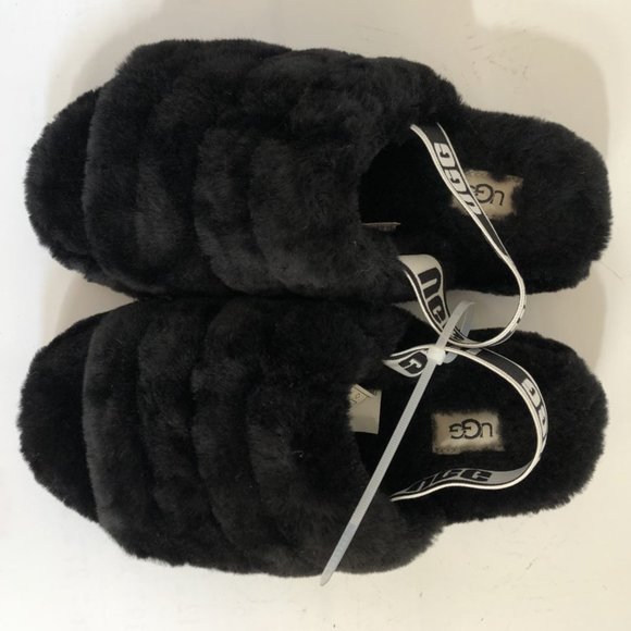-NEW UGG Fluff Yeah Slide in Black Size US 8 #180 - Picture 5 of 7